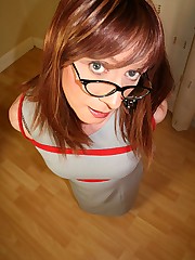 Lucimay bound in tight red rope looking helpless
