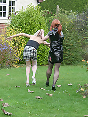 Femdom and Luci go outdoors for filthy tea party